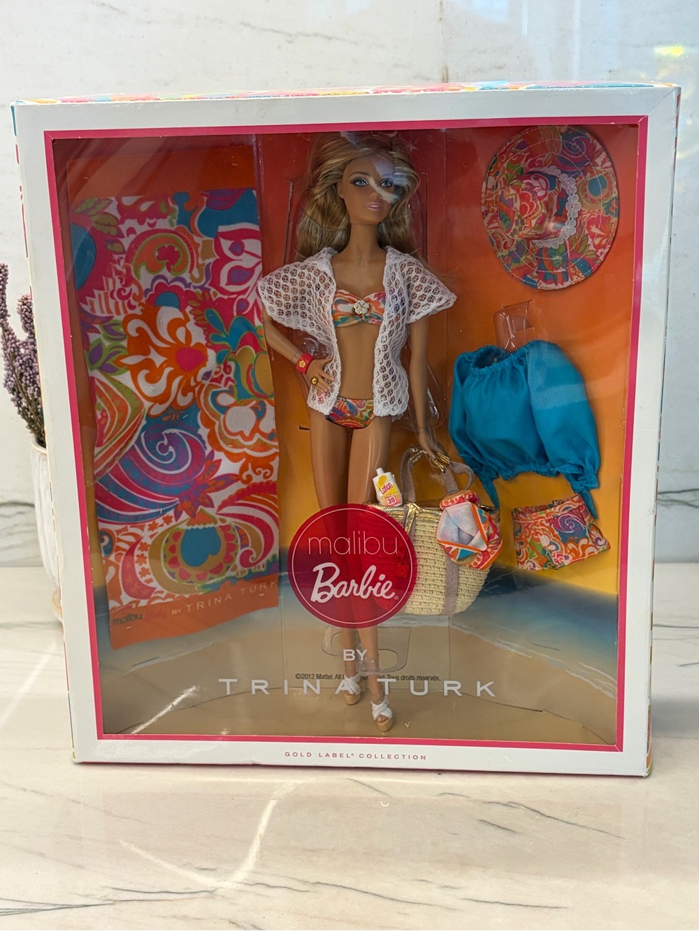 Trina Turk Coral and Lime Tunic Box Art